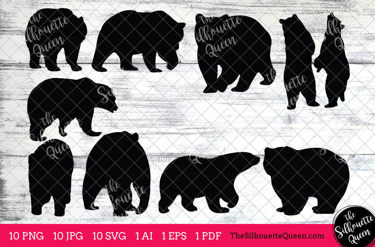 Download Bear Svg Bear Monogram Bear Svg File Cuttable Bear Svg Bundle Cut Files Silhouette Studio Cricut Files Vector Eps Jpg The Silhouette Queen