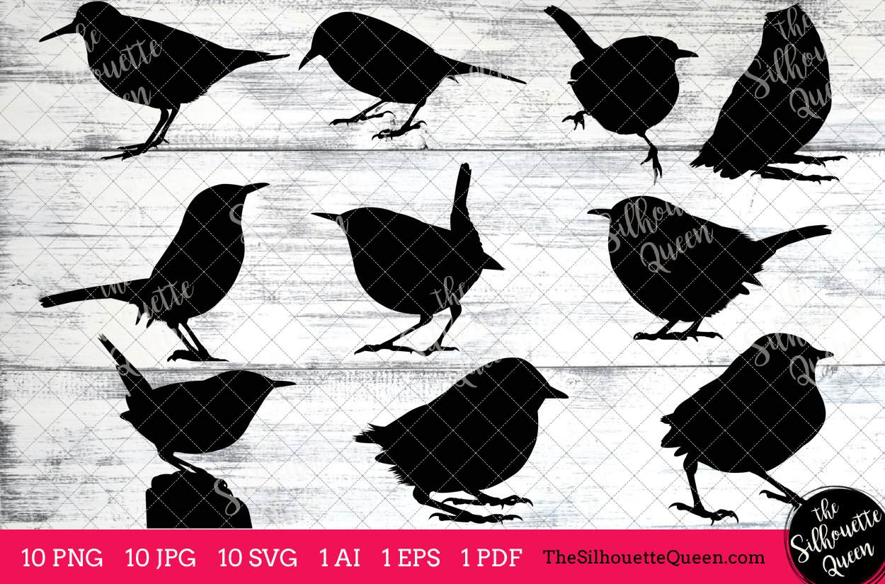 Download Wren Bird SVG Files Bundle, Flying Bird SVG, Sitting Bird ...