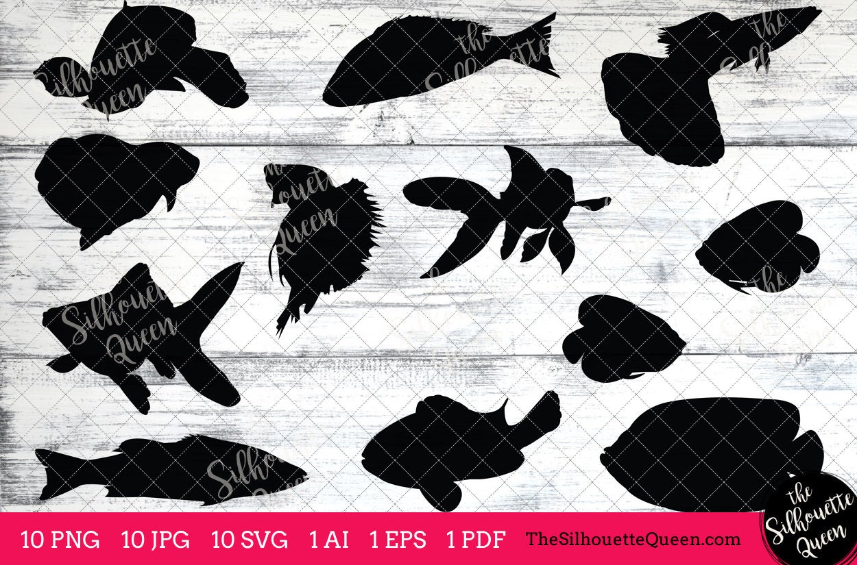 Download Pet Fish Svg Pet Fish Svg Pet Fish Cut File For Cricut Design Silhouette Studio Fish Lover Clipart Aquarist Svg Png Eps The Silhouette Queen