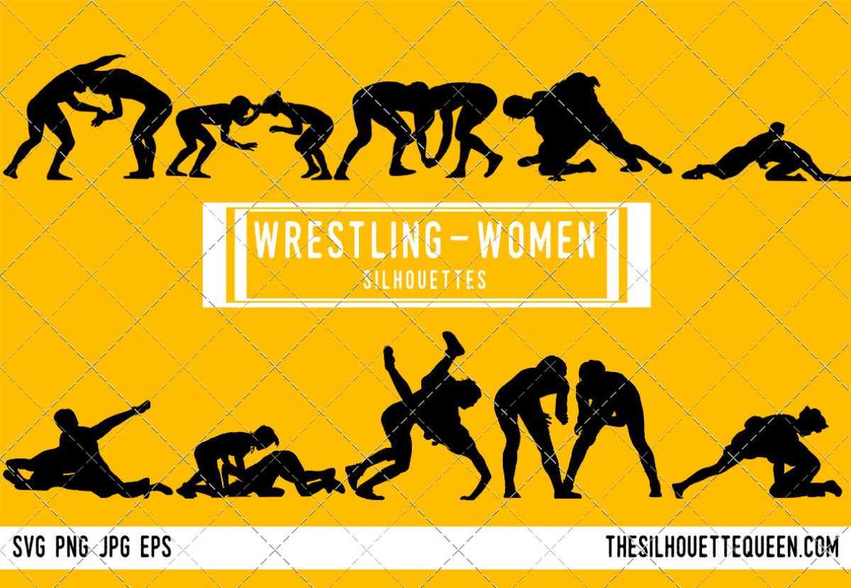 Download Woman Wrestling Svg Bundle Female Wrestler Player Svg Cut Files For Silhouette Studio Cricut Design Space Svg Png Vector Design The Silhouette Queen