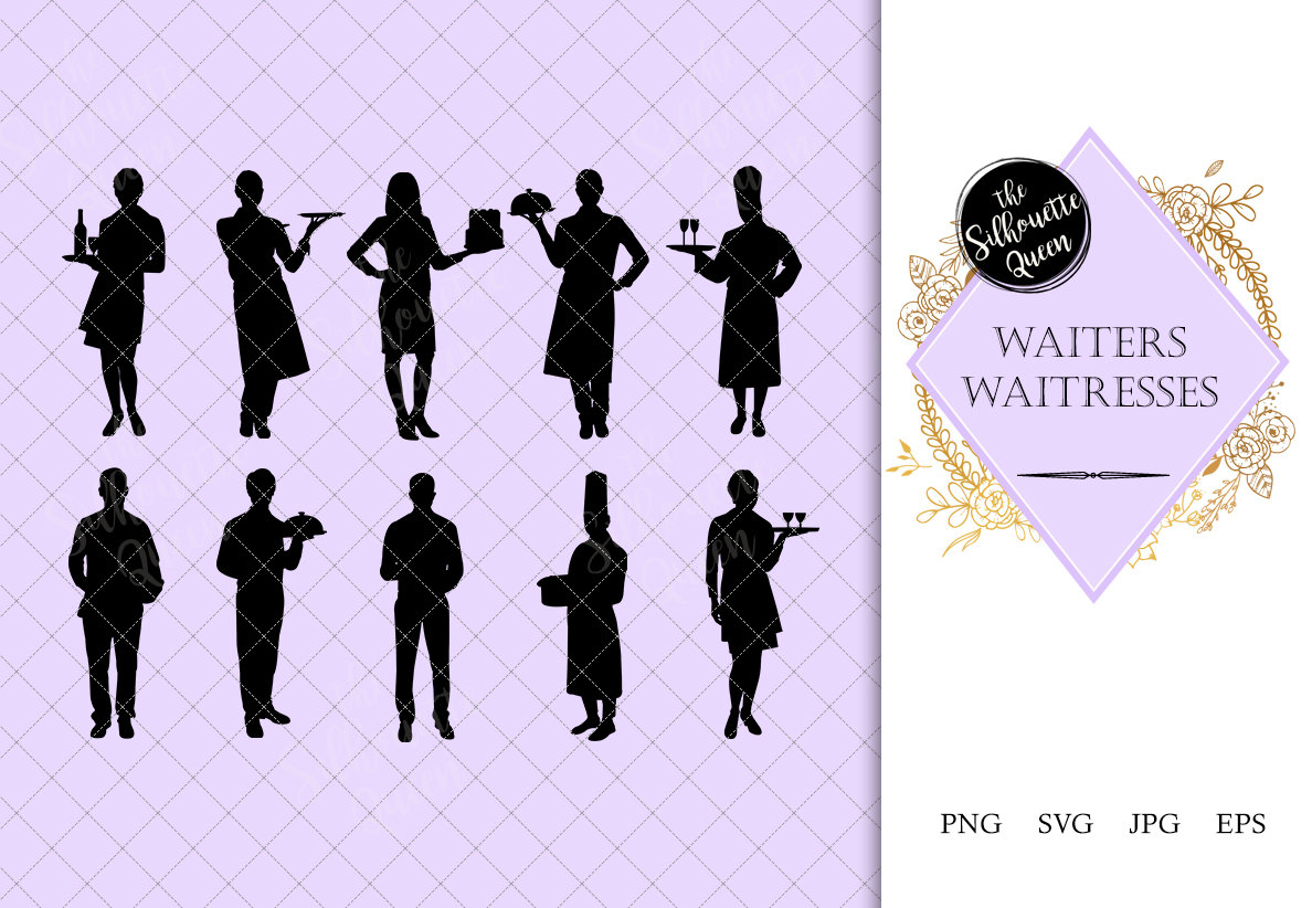 waiters and waitresses clipart