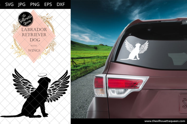 Download Labrador Retriever Dog #8 with Wings SVG, Pet Memorial ...