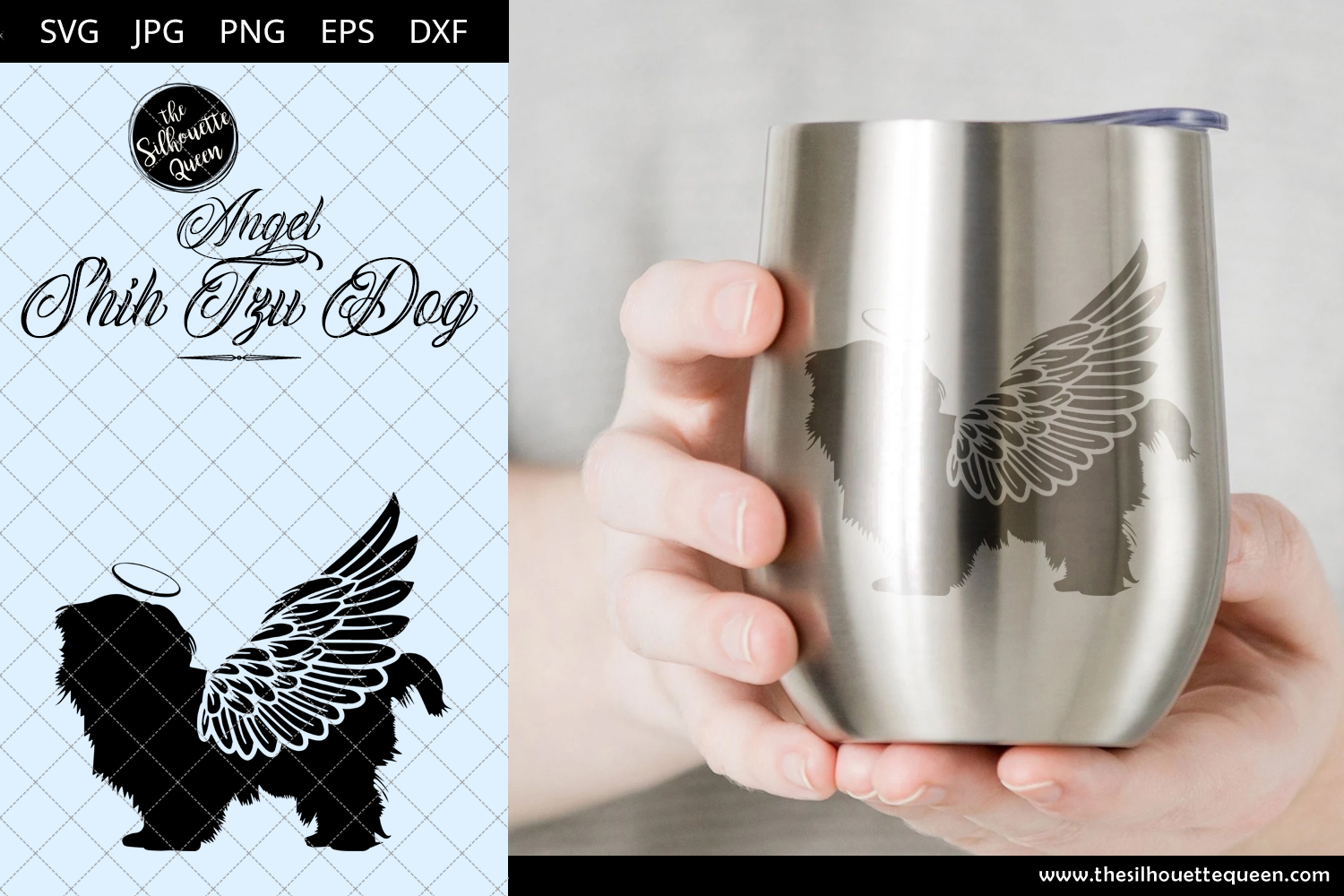 Download Shih Tzu Dog 7 With Wings Svg Pet Memorial Rip Angel In Loving Memory Animal Lover Vector For Cricut Silhouette Studio Scan And Cut Files The Silhouette Queen PSD Mockup Templates