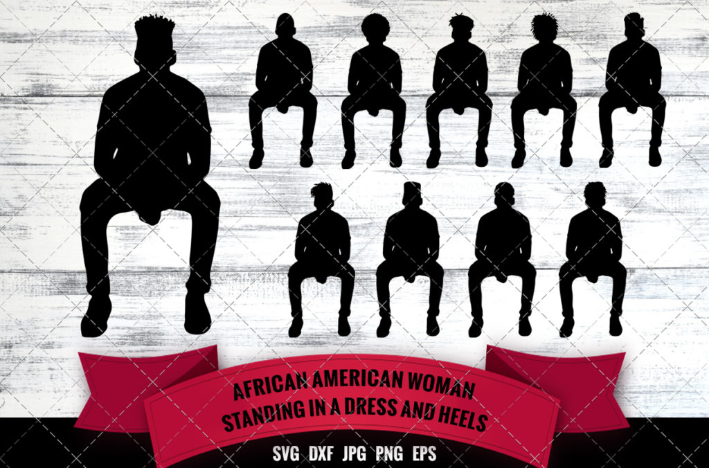 Download African American Man Sitting SVG - Black King, Afro Man, Nubian Boy Silhouette Cutting files for ...