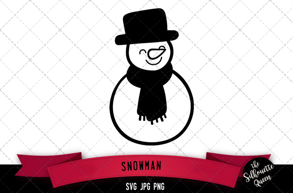 Snowman SVG Cut File - The Silhouette Queen