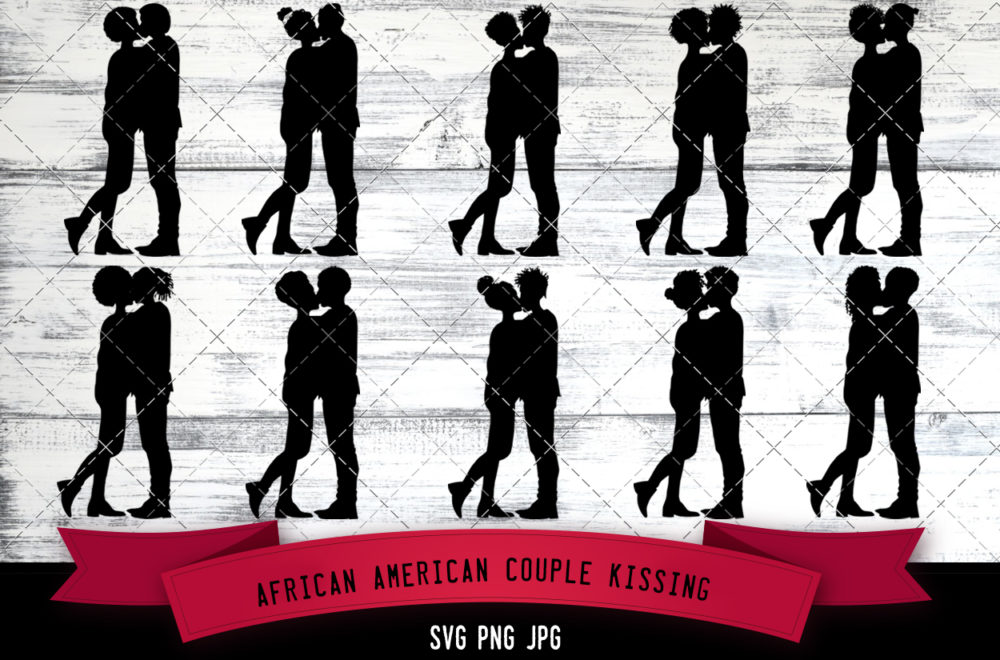 Download African American Couple kissing svg, kissing couple svg, Black couple kissing, love svg, African ...